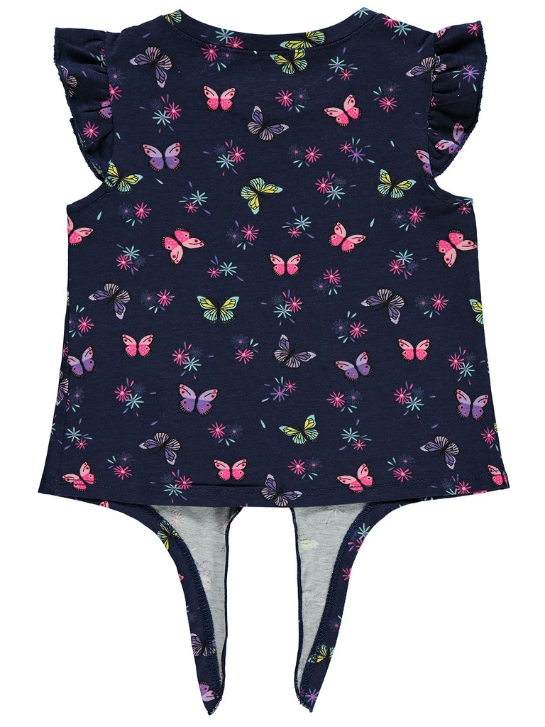 Butterflies Navy Blue Top