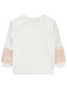 White & Pink Sweatshirt- Fleece Inside (6-10 years)