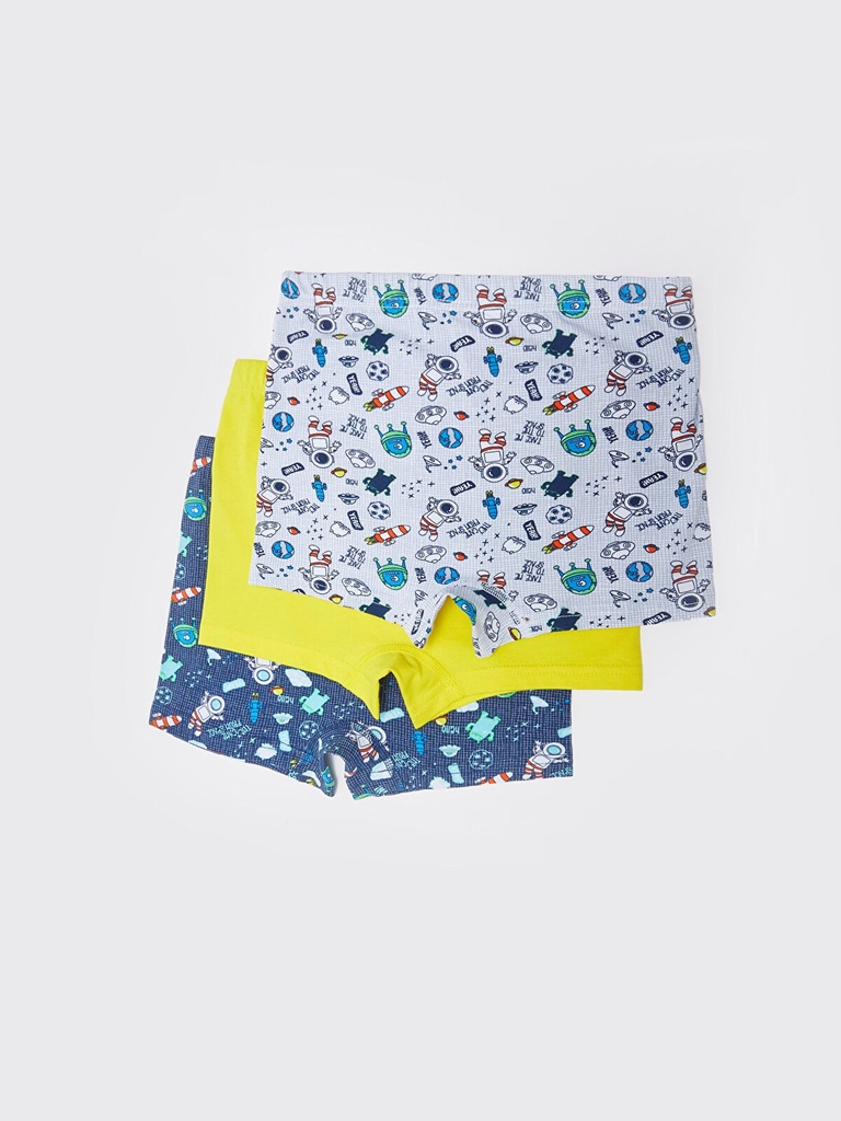 3-Pack Astronaut Cotton Boxer