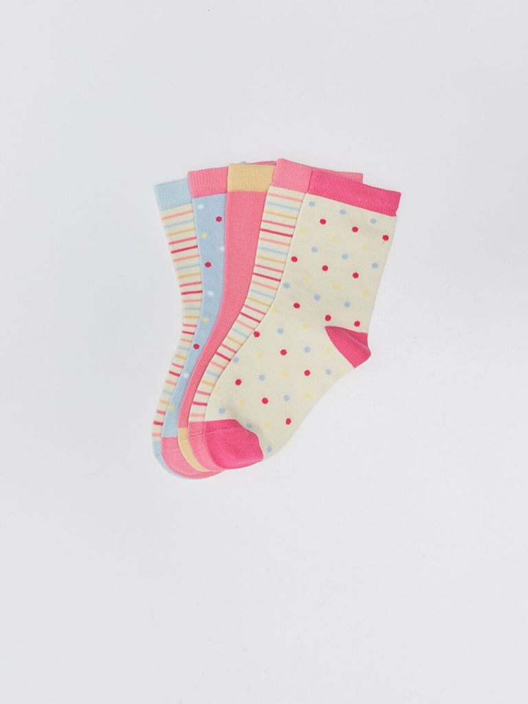 5-Pack Girl Patterned Socks