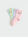 5-Pack Girl Basic Booties Socks