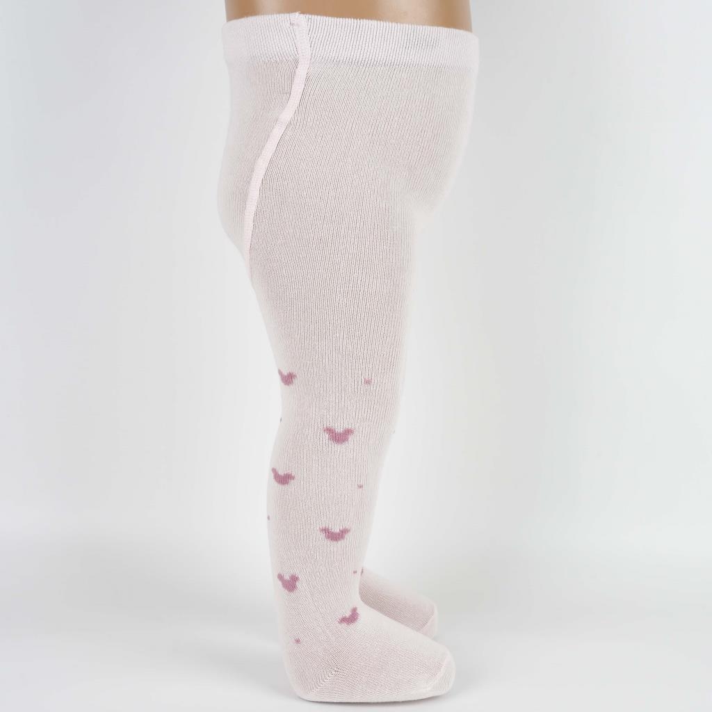 3-Pack of Dotted Cotton Tights (Grey- Red- Light Pink)