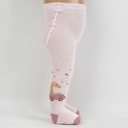 3-Pack of Dotted Cotton Tights (Grey- Red- Light Pink)