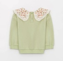 Collar Green Sweatshirt