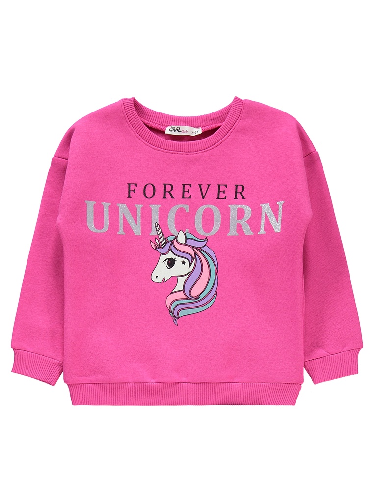 Fuchsia Unicorn - Fleece inside Tracksuit