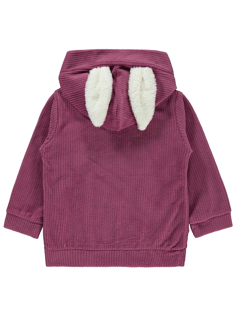 Polar Fleece Plum Color Hoodie