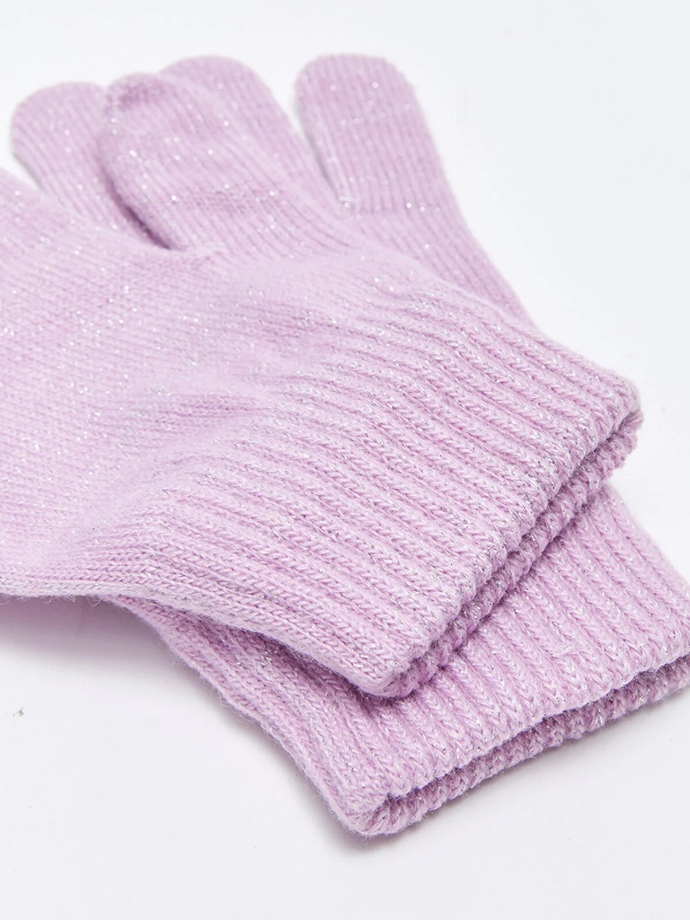 Pack of 2 Knit Gloves- Purple & Grey