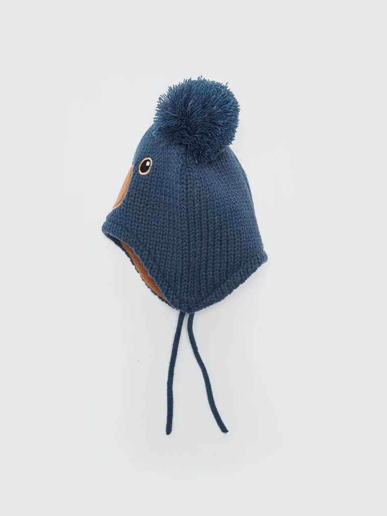 Navy Blue Bear Winter Hat