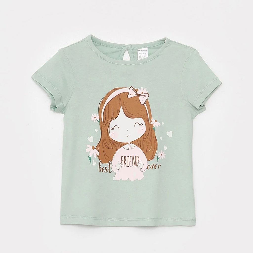 Pack of 2 T-shirts ( Beige & Green)