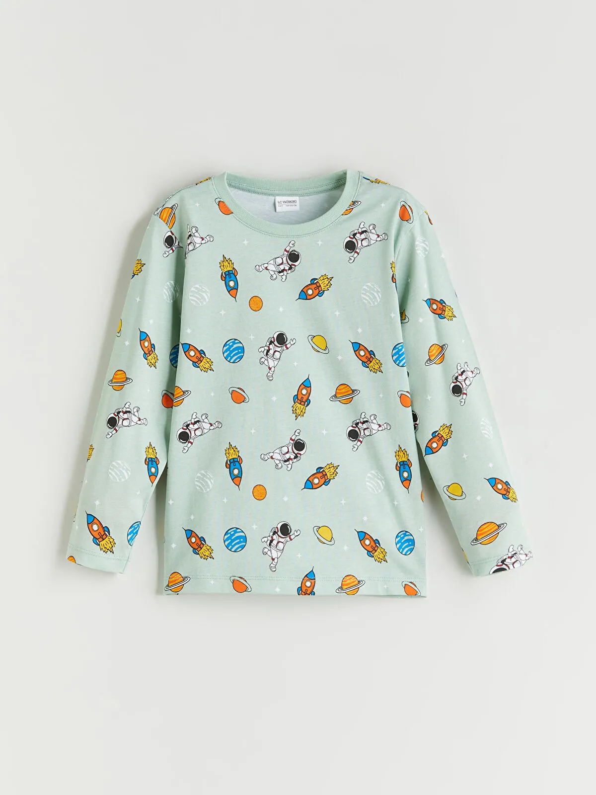 Kids Green Printed Boys' Pajama Set