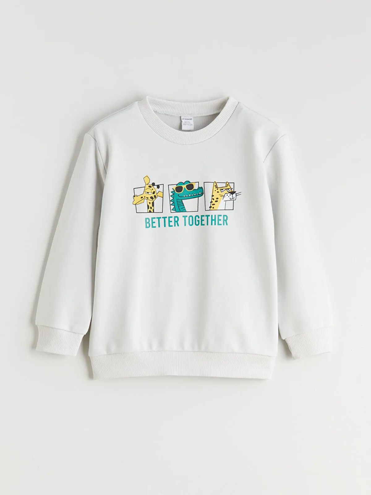 Grey Animal Print Boys' Sweatshirt