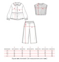 Three-Piece Girls' Holiday Outfit with Lace Collar Shirt, Sweater, and Relaxed Fit Trousers -Beige