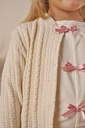 Three-Piece Holiday Outfit: Skort, cardigan and Blouse(Ages 4-7)- Powder Pink