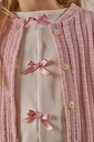 Three-Piece Holiday Outfit: Skort, cardigan and Blouse(Ages 4-7)- Beige