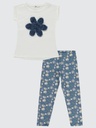 Girls Daisy Embroidered Set (6-9 Y)