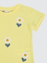 Girls Daisy Embroidered Set- Yellow- (2-5Y)