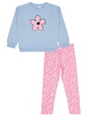 Girls Leopard Flower Print Set- (6-9 Y)