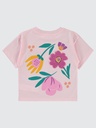 Girls Tulip Print T-shirt- pink