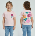 Girls Tulip Print T-shirt- pink