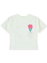 Girls Tulip Print T-shirt- white