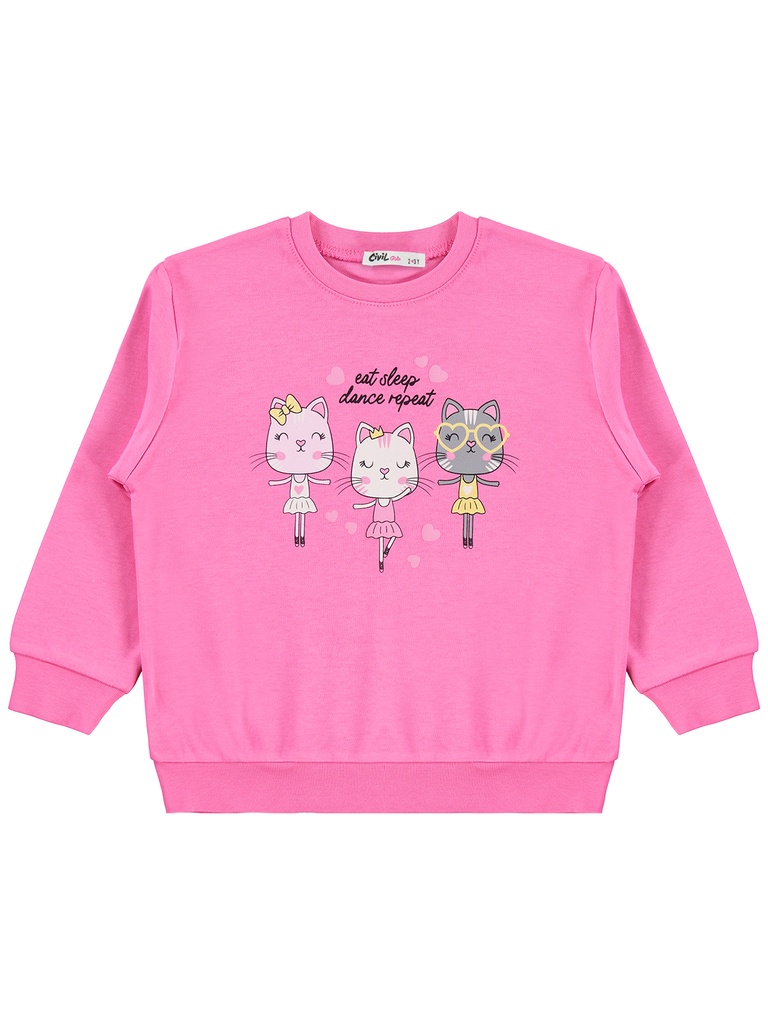 Dance Repeat Pink Cotton Sweatshirt
