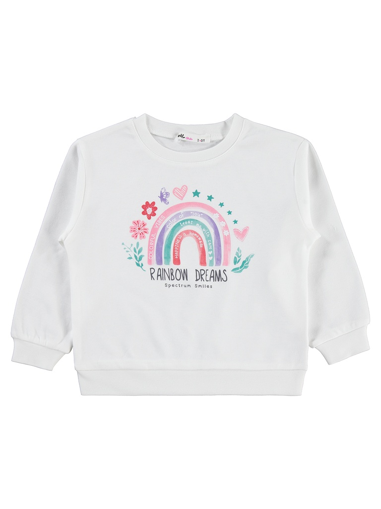 Rainbow Dreams Sweatshirt ( 2-5Y)- White