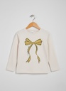 Bow Greige Long Sleeve T-shirt