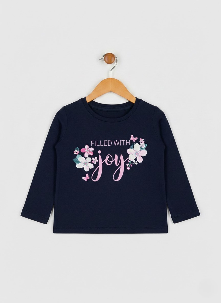 Navy Blue Long Sleeve T-shirt (2-5Y)