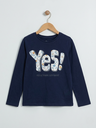 YES navy blue long sleeve T-shirt (10-13Y)