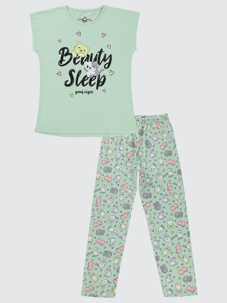 Beauty Sleep Green Pajama (10-13Y)
