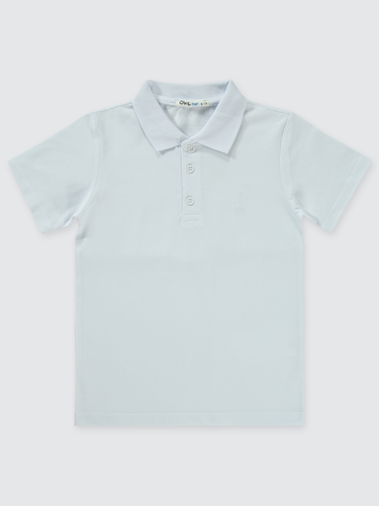 White Basic Polo T-shirt (6-9Y)