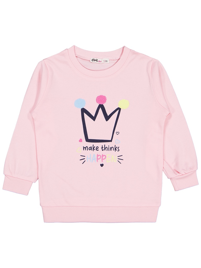  Pink crown Sweatshirt (2-5Y)