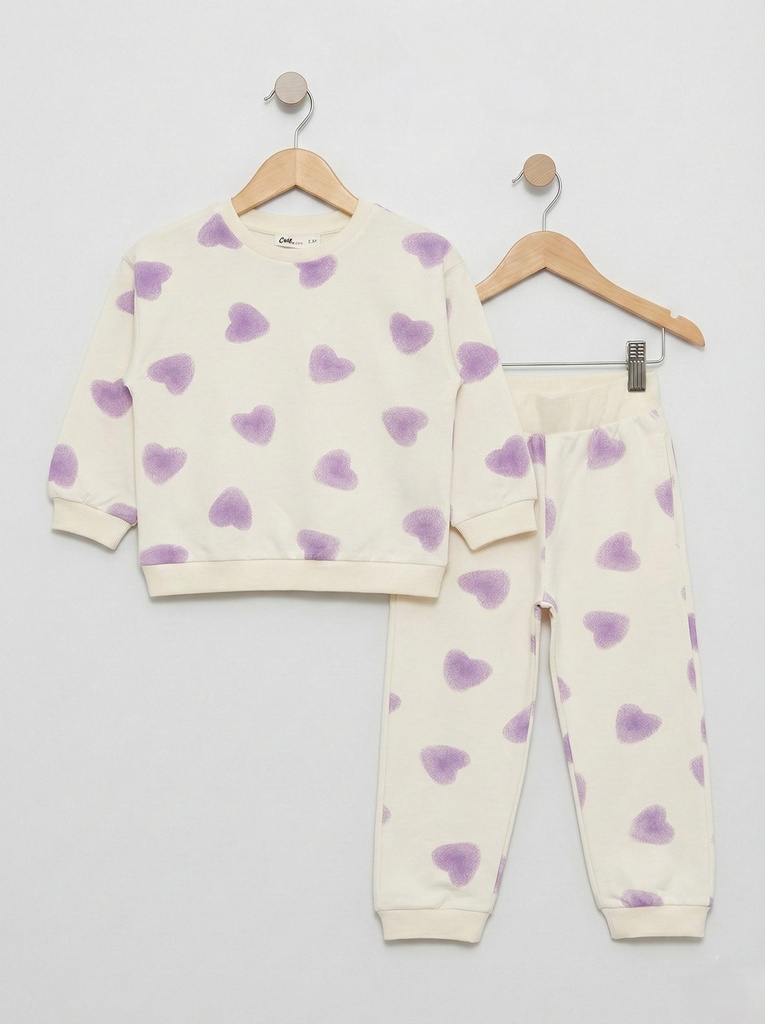 Purple Hearts Tracksuit (2-5Y)