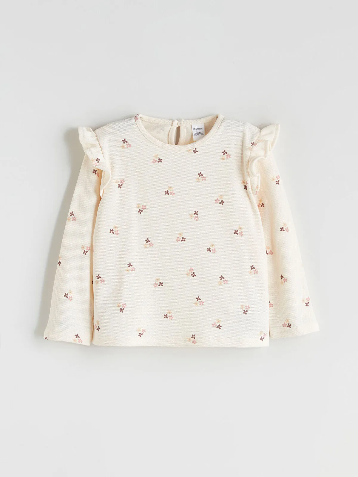 Off-White Ruffled Girls' Blouse, Skirt, and Tights Set