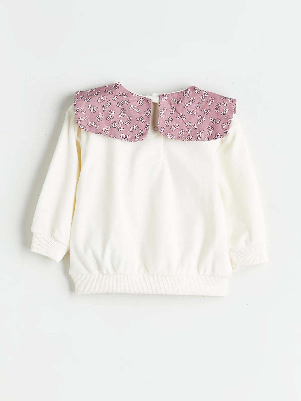 Off-white Baby Collar Blouse and Pants Set