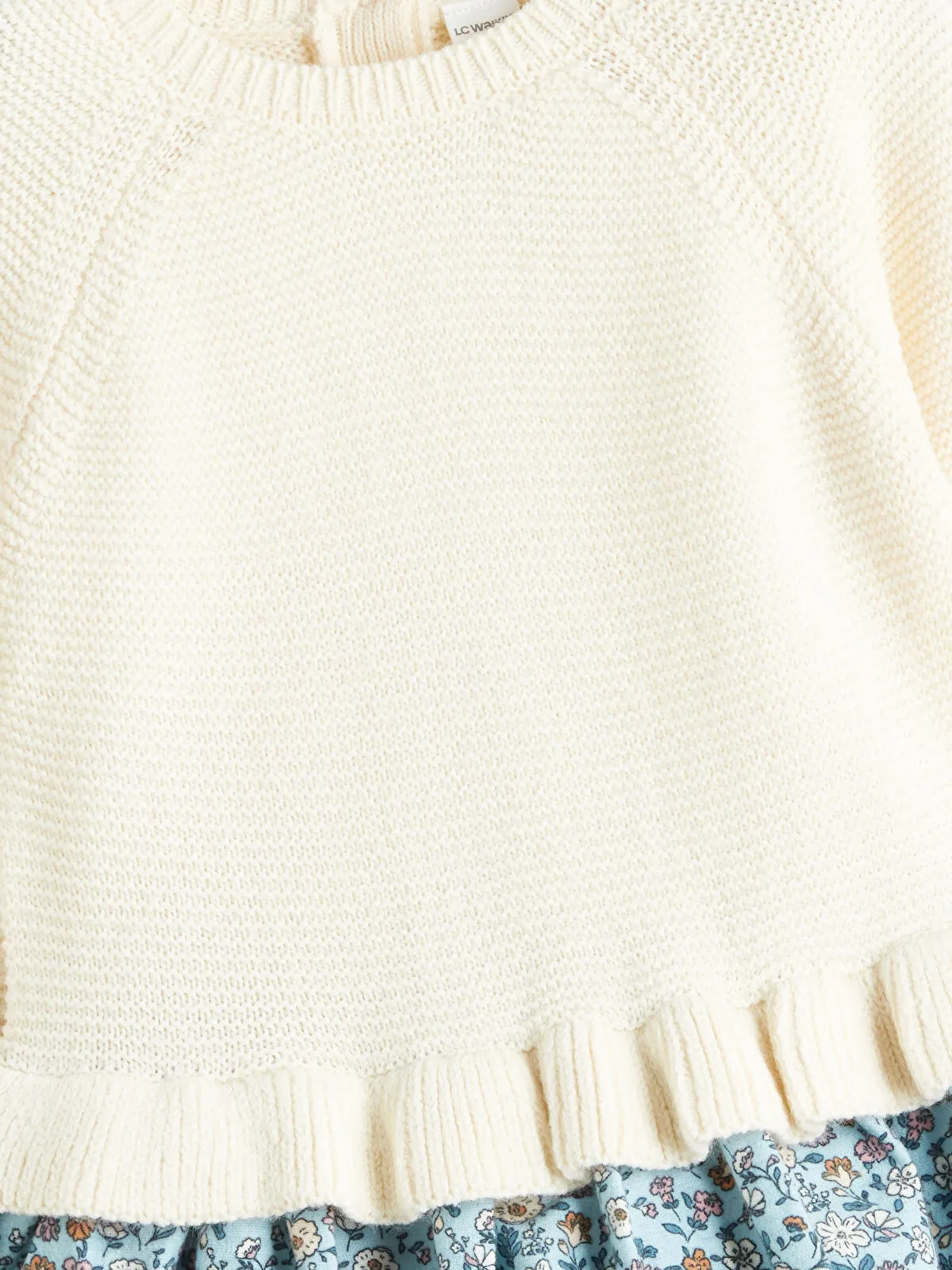 Kids Off-White Crew Neck Girls' Knitted Dress