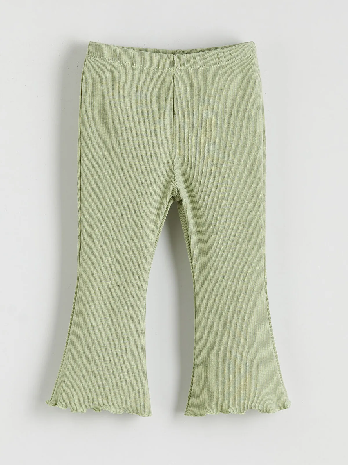 Green Crew Neck Girls' T-shirt and Leggings