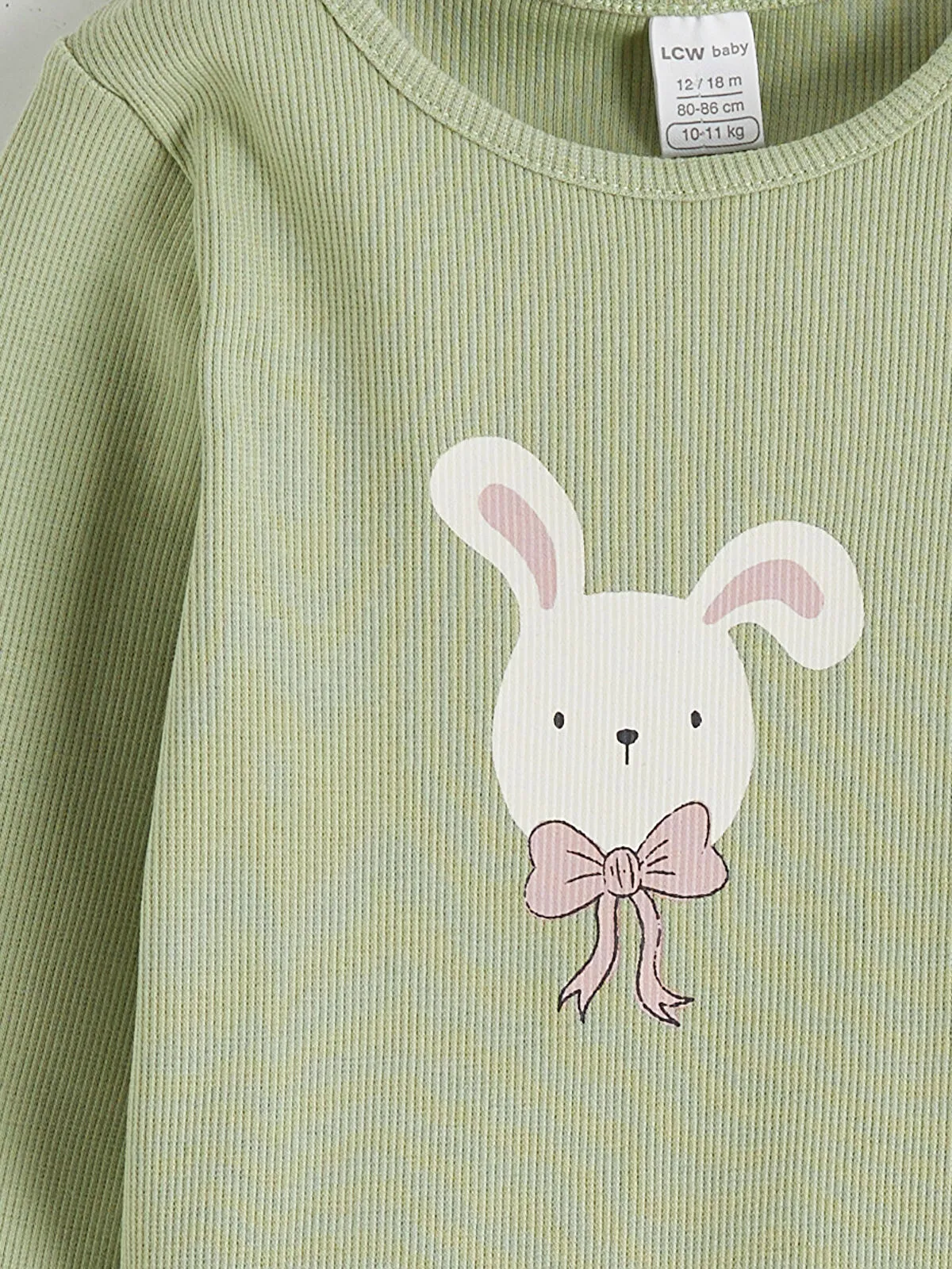 Green Crew Neck Girls' T-shirt and Leggings