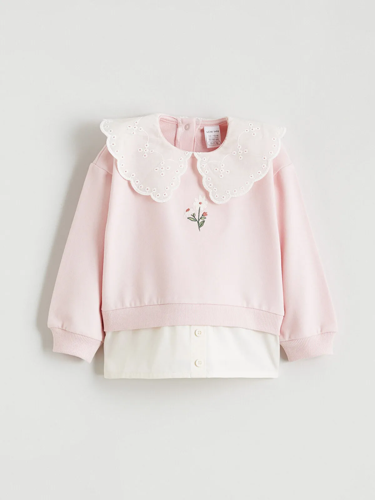 Peter Pan Collar Girl's Sweatshirt and Leggings