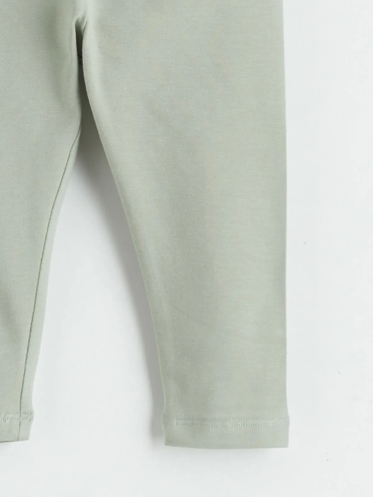 Green Baby Collar Embroidered Long-Sleeved Baby Girl Set