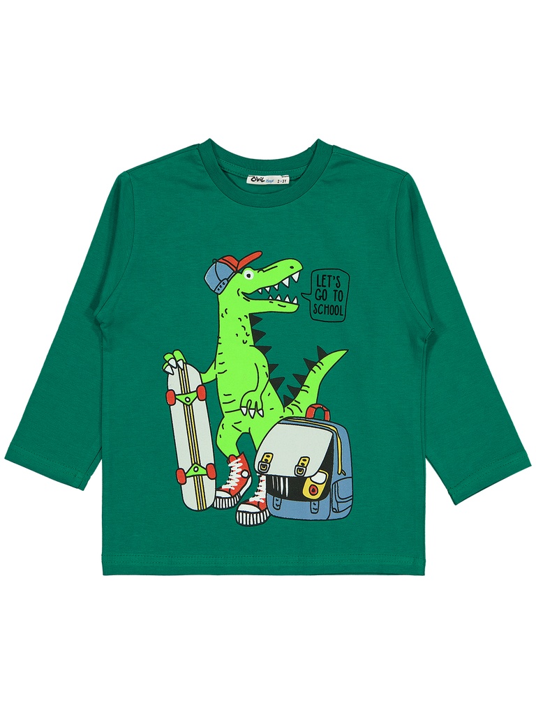 Green long sleeve T-shirt (2-5 years)