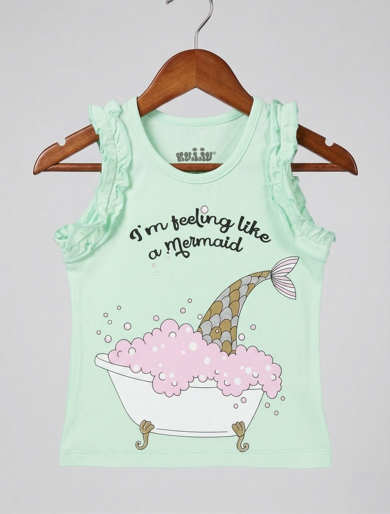 Green Sleeveless Top ( 6-24 months)