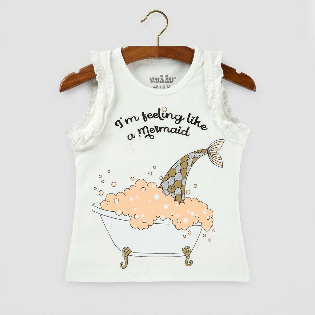 White Sleeveless Top ( 6-24 months)