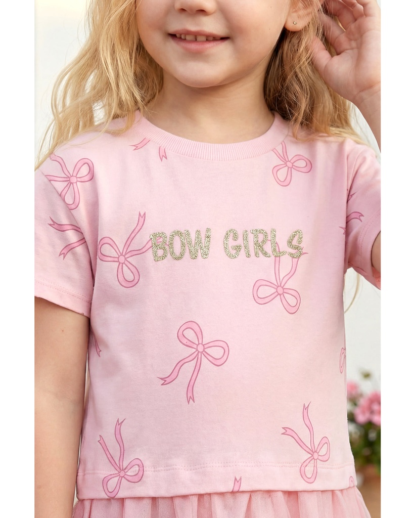 Bow girl Pink Dress