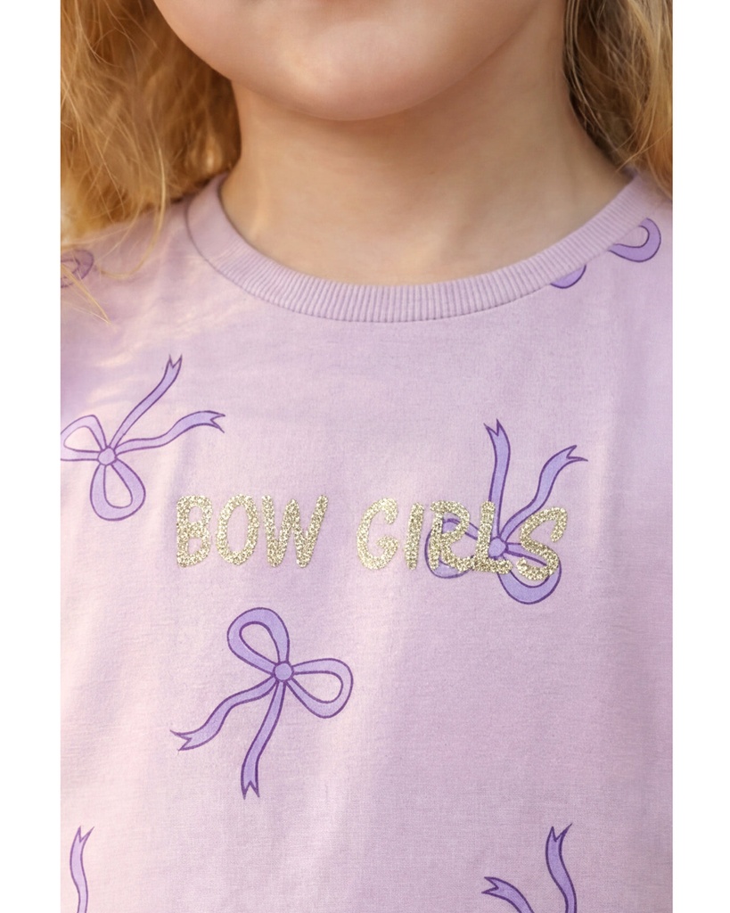 Bow girl Purple Dress