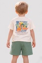 Baby Dino Waffle Shorts Set- Green