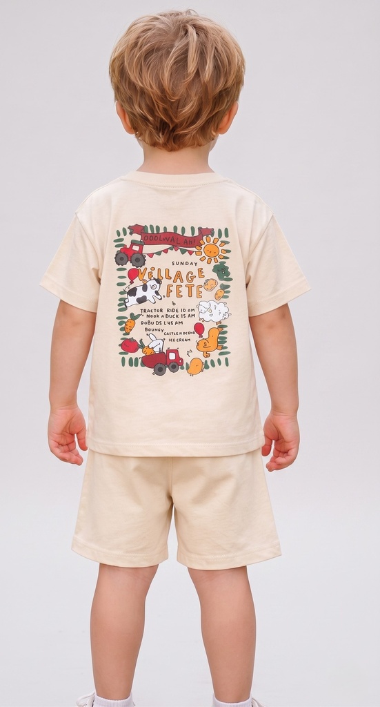 Beige Village Fete Boy Set