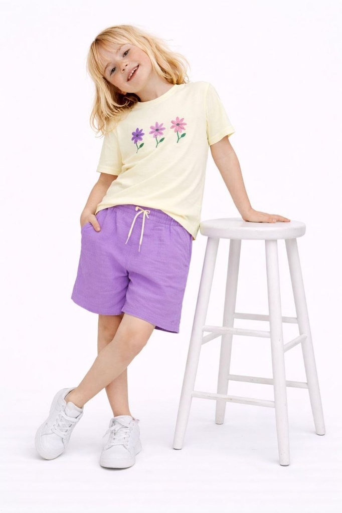 Purple Floral Muslin Set