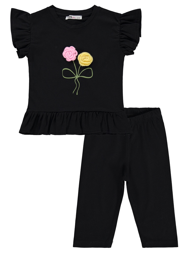 Black Flowers Set