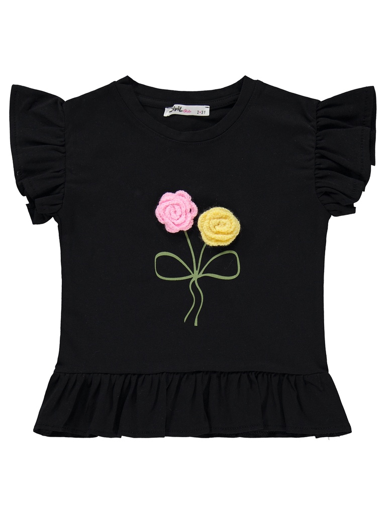 Black Flowers Set